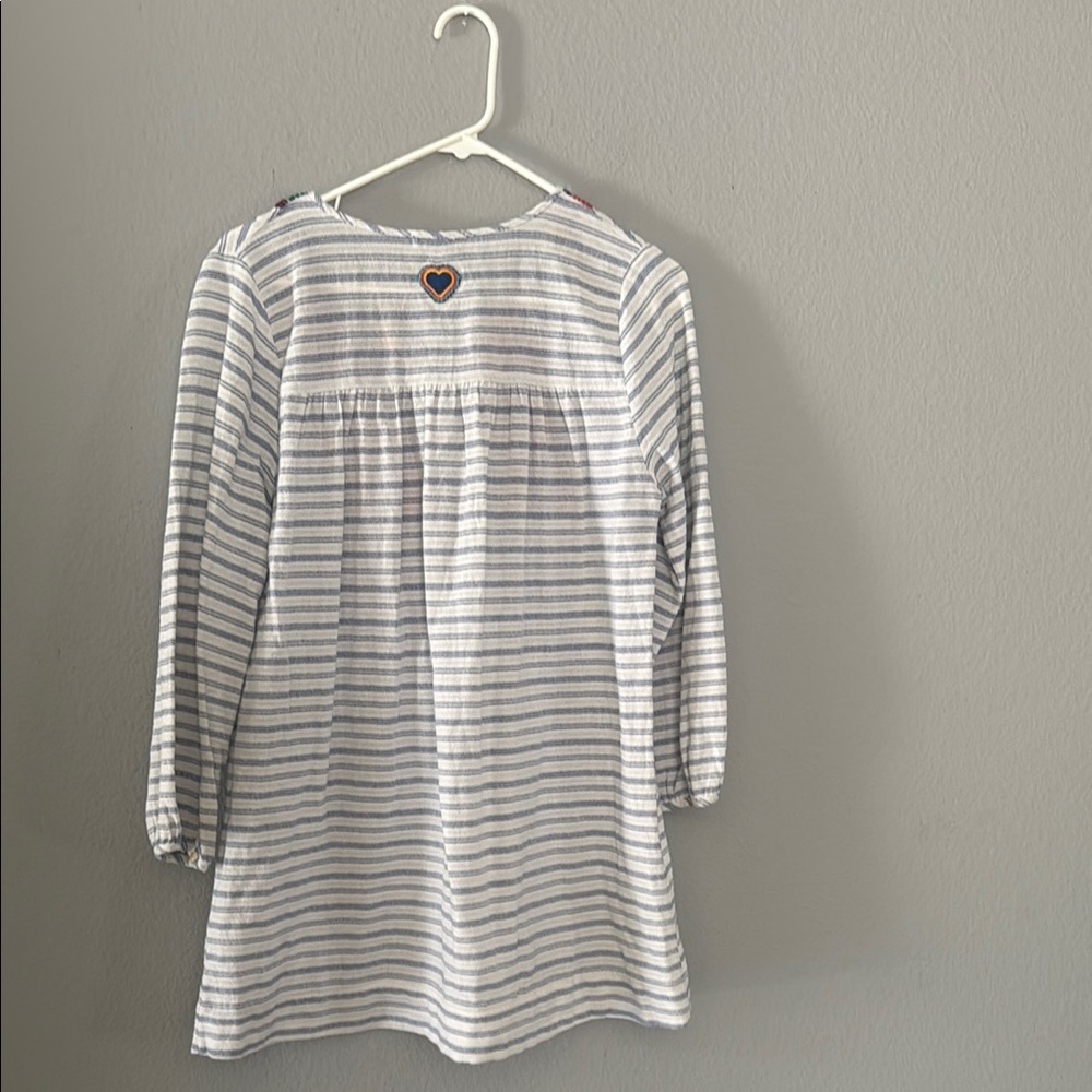J. Crew blue and White Embellished Tunic Top or mini dress - Picture 8 of 11